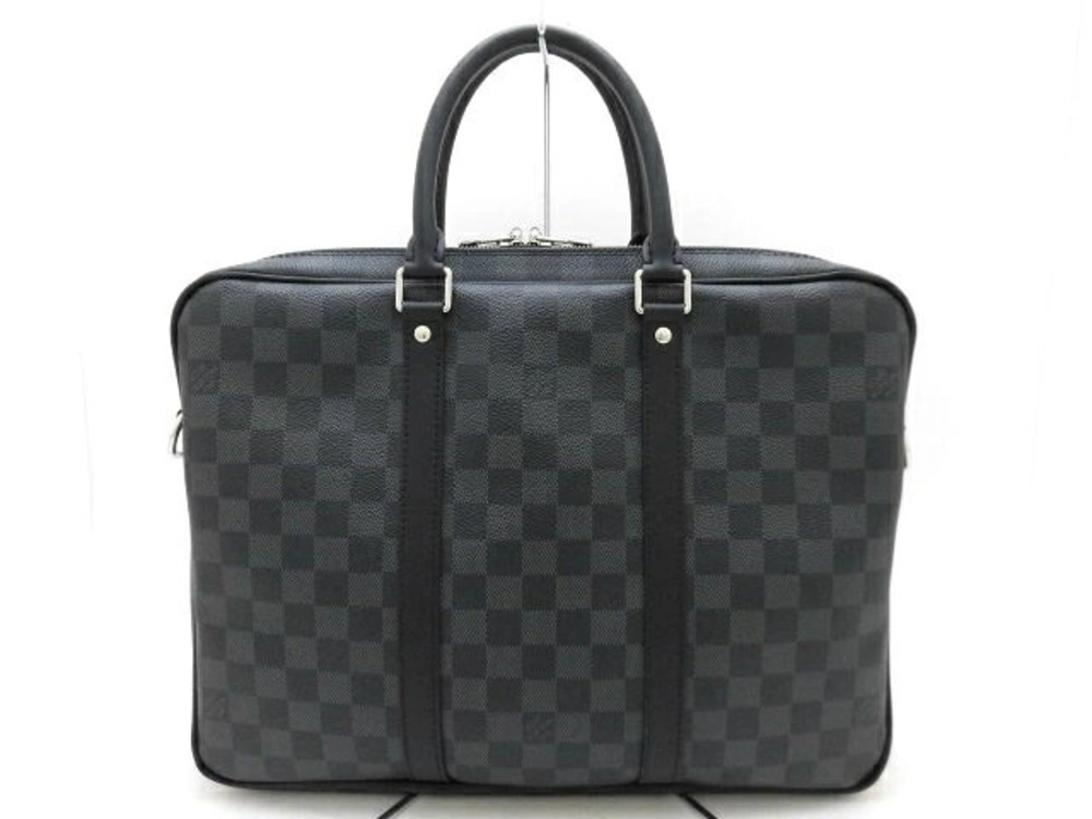 LOUIS VUITTON PDV Port Documents Voyage Business Bag Damier Graphite Black